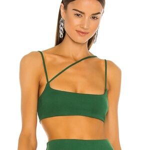 Michael Costello Amira Crop Top in Green